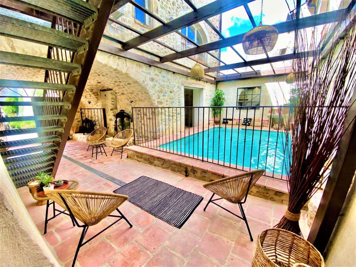 Gite De Groupe 9Ch Ou 3 Gites Independants De 3Ch - Patio Et Piscine Interieure Chauffee Toute L'Annee Vallon-Pont-dʼArc Exterior foto