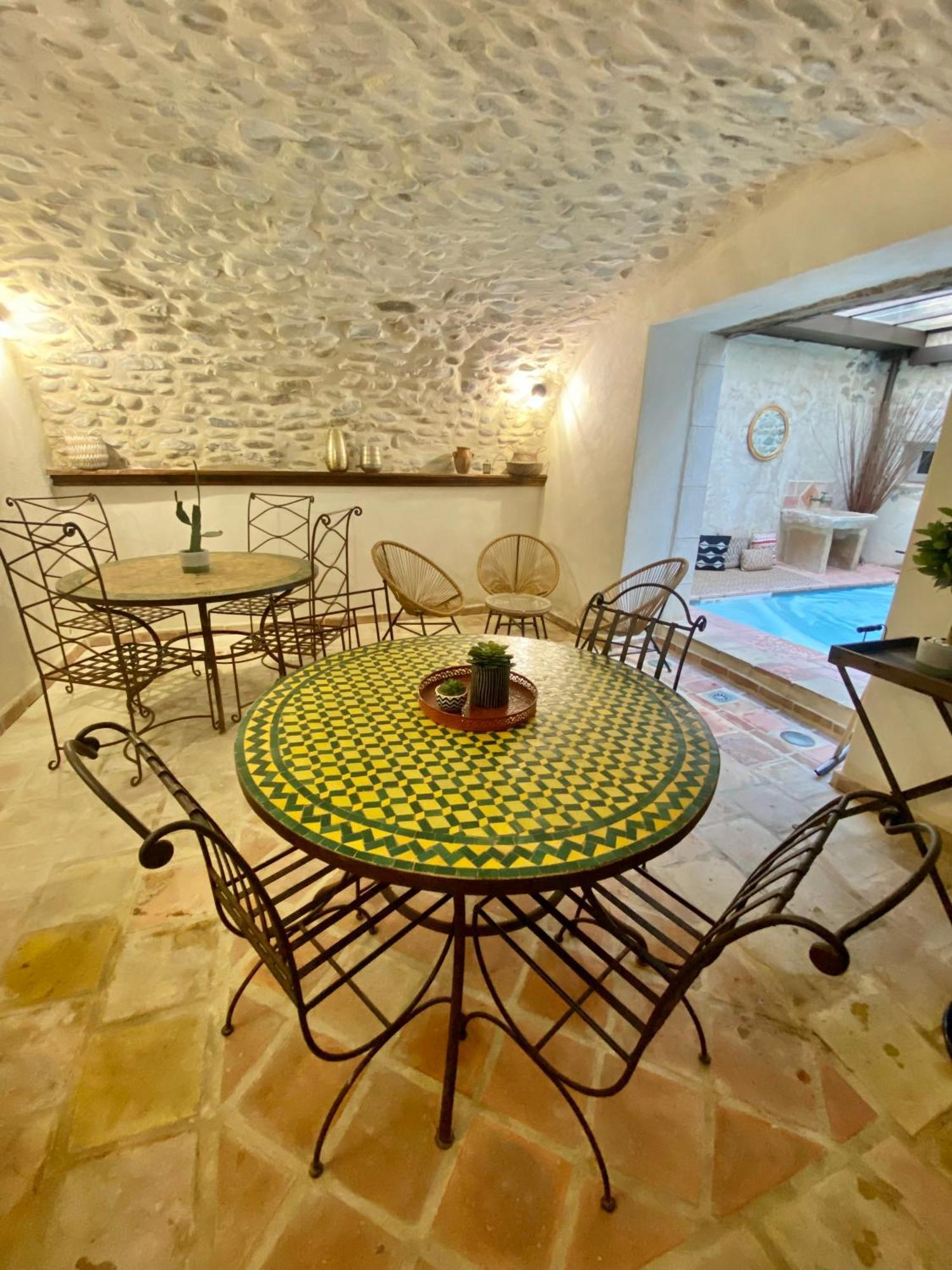 Gite De Groupe 9Ch Ou 3 Gites Independants De 3Ch - Patio Et Piscine Interieure Chauffee Toute L'Annee Vallon-Pont-dʼArc Exterior foto